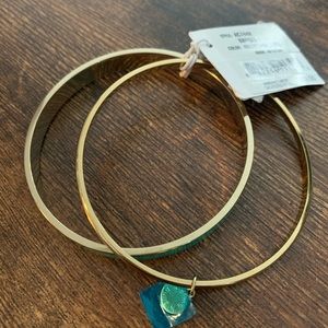 KIPLING Bangle Set - turquoise & gold NWT